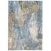 HomeRoots 475312 6 x 9 ft. Abstract Painting Modern Area Rug Blue & Gold