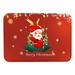 JeashCHAT Merry Christmas Doormat Decorative Welcome Mat Christmas Mat Santa Claus Carpet Red Gift Living Room Bedroom Door Mat Elk Snowman Foot Mat