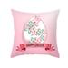 cartoon rabbit print easter home peach pillow pillowcase living room sofa pillowcase bedroom cushion