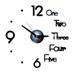 Follure DIY Wall Clock 3D Mirror Surface Sticker Home Office Decor Clock Black