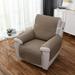 Rosnek Reversible 1-Piece Quilted Recliner Slipcover Recline Chair Sofa Slipcover Microfiber Pet Mat Cover Furniture Protector Khaki