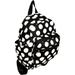 Fashion Print Small Canvas Backpack Daypack Purse for Women Girls Teens Black/ White Dot Print