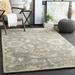 Hauteloom Elkins Wool Living Room Bedroom Farmhouse Area Rug - Traditional Floral Carpet - Bohemian Paisley Vibe - Gray White Brown Neutral - 6 x 9