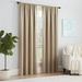 Eclipse Solid Thermapanel Modern Room Darkening Rod Pocket Window Curtain for Bedroom (1 Panel) 54 in x 54 in Taupe