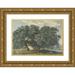 Friedrich SalathÃ© 24x18 Gold Ornate Framed and Double Matted Museum Art Print Titled - Italian Landscape with Trees (1815-21)