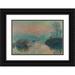 Claude Monet 18x13 Black Ornate Wood Framed Double Matted Museum Art Print Titled - School Sun on the Seine in Lavacourt Winter Effect (1880)