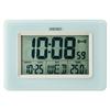 Seiko 6 Yanai Modern Digital Wall/Desktop Beep Alarm Clock Light Blue Traditional QHL058LLH