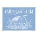 Stupell Industries Sweet Farm Blue Floral Barn Stencil Welcome Sign 19 x 13 Design by Doodles.Ink.