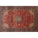 Ahgly Company Indoor Rectangle Traditional Rust Pink Persian Area Rugs 8 x 10