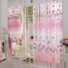 PhoneSoap Tulle Curtain Sheer Drape Scarf Door Floral 1pc Window Panel Home Decor Pink