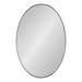 Kate and Laurel Rollo Modern Oval Metal Framed Mirror 20 x 30 Black Decorative Contemporary Mirror Decor for Wall