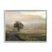 Stupell Industries Foggy Misty Morning Lone Tree Farmland Field Photography Gray Framed Art Print Wall Art 14x11 by Lori Deiter