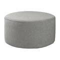 Ottoman Slipcovers Round Ottoman Footstool Cover Removable Gray