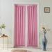 Yipa French Door Thick Solid Window Curtain Rod Pocket Luxury Curtains UV Protection Bedroom Modern Drapes Thermal Insulated Room Living Pink 25*72inch