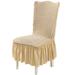 hunpta bubble plaid stretch dining chair covers slipcovers thick with chair cover skirt
