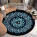 Boho Tribal Round Rug - 16 Inch Persian Small Round Area Rug Door Mat Nursery Living Room Dining Bedroom Foyer Area Rug