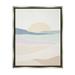 Stupell Industries Geometric Sunrise Shapes Boho Landscape Desert Hills Graphic Art Luster Gray Floating Framed Canvas Print Wall Art Design by June Erica Vess