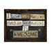 Designart I Love Being Awesome School Quotes Rustic Framed Canvas Wall Art Print