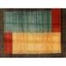 Ahgly Company Indoor Rectangle Contemporary Caramel Brown Abstract Area Rugs 2 x 3