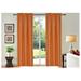 Set of 2 panels orange solid matte color light filtering with rod pocket 100 % privacy window blackout curtain treatment 37 inch wide X 95 inch long each panel R64