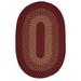 Colonial Mills 7 Red and Beige Braided Round Area Throw Rug
