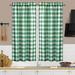 Shininglove 36 inch Length Kitchen Curtains Buffalo Check Waterproof Curtain Panels for Room Darkening Set of 2