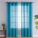 THD Natalie Faux Linen Semi Sheer Privacy Sun Light Filtering Transparent Window Grommet Short Thick Curtains Drapery Panels Kitchen & Bathroom 2 Panels