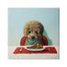 Stupell Industries Fluffy Pet Dog At Dinner Table Turkey Leg 24 x 24 Design by Lucia Heffernan