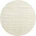 Ahgly Company Indoor Round Contemporary Champagne Beige Solid Area Rugs 6 Round