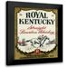 Vintage Booze Labels 15x18 Black Modern Framed Museum Art Print Titled - Royal Kentucky Straight Bourbon Whiskey