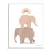 Stupell Industries Two Elephants Standing Under Rainbow Neutral Tones Graphic Art Unframed Art Print Wall Art Design by Diane Neukirch