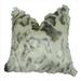 Ivory Rabbit Faux Fur Handmade Throw Pillow Ivory & Gray - 22 x 22 in.
