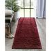 Well Woven Elle Basics | Emerson Shag Deep Red | Textured Runner Rug 3x10 (2 7 x 9 6 )