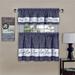 Achim 58 x 36 in. Live Love Laugh Window Curtain Tier Pair & Valance Set Navy