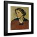 Josef Wawra 19x24 Black Modern Framed Museum Art Print Titled - Women s Portrait with Red Sweater (1925-1930)