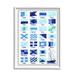 Stupell Industries Blue Nautical Flag Sailing Maritime Symbols Chart 16 x 20 Design by Erica Billups