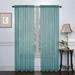 Baywell Green Semi Sheer Curtains 78 Inches Long for Living Room - Linen Look Bedroom Rod Pocket Voile Drapes 39 by 78 Inch