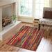 Avgari Creation Hand Braided Multi color Rectangle Cotton Made Area Rug Carpet-3x12 Feet