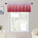 GlowSol 60 W x 14 L Ombre Cafe Curtain Valance Home Decor Blackout Valance for Kitchen Bathroom Burgundy Red 1 Panel