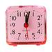 Square Small Bed Alarm Clock Transparent Case Compact Travel Clock Mini Children Student Desk Watch