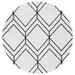 SAFAVIEH Adirondack Caitriona Geometric Area Rug Ivory/Black 8 x 8 Round