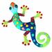 Colorful Gecko Haitian Steel Drum Wall Art 13 inch Florida Design