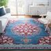 SAFAVIEH Brentwood Harland Floral Bordered Area Rug 10 x 13 Navy/Burgundy