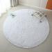 Soft & Plush Modern Area Rug Circle Rug for Bedroom Fluffy Carpet for Kids Room 72.05x72.05 inches White