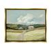 Stupell Industries Road Leading Home Countryside Mountain Landscape Metallic Gold Framed Floating Canvas Wall Art 16x20 by Ziwei Li