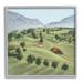 Stupell Industries Scenic Countryside Sloped Hills Distant Rural Cottages Painting Gray Framed Art Print Wall Art Design by Ziwei Li