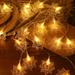 DYstyle 10LED 1.5 Meters LED Star Moon String Lights Battery Powered Star Fairy String Lights LED Kerosene String Lights Warm White Festival Decorative String Lights