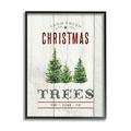 Stupell Industries Fresh Christmas Trees Country Advertisement Rustic Pattern 11 x 14 Design by Nina Pierce