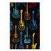 Mohawk Home Guitar Montage Printed Indoor Area Rug in Multi 8 x10