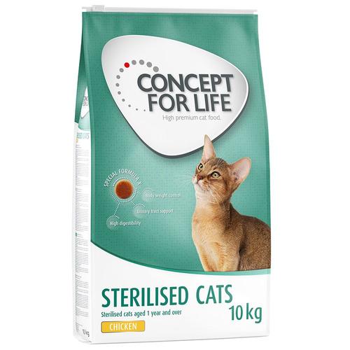 2x10 kg Sterilised Cats Huhn Concept for Life Katzenfutter trocken